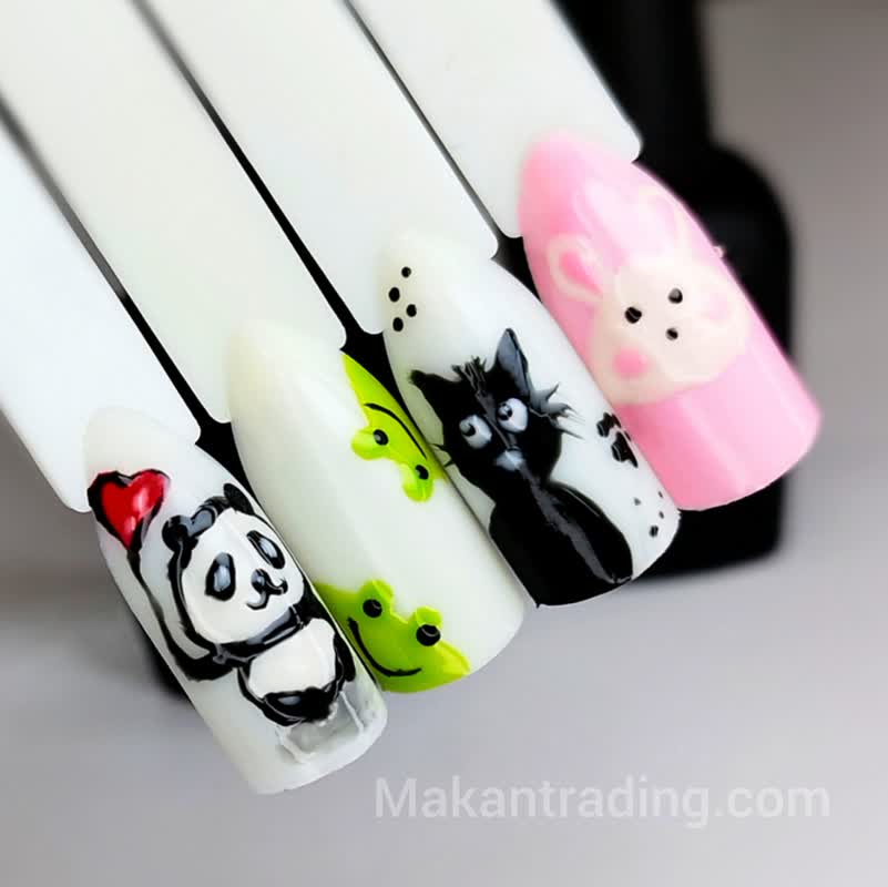 آموزش طراحی ناخن حیونات