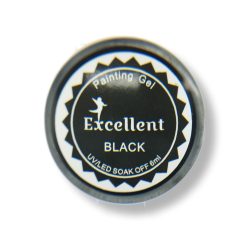 پینت ژل (ژل طراحی) رنگ مشکی اکسلنت Excellent