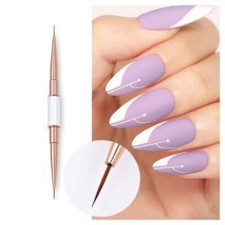 قلم مو طراحی ناخن دو سر طلایی (5mm و 10mm)