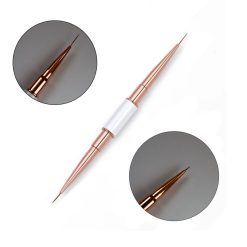 قلم مو طراحی ناخن دو سر طلایی (5mm و 10mm)