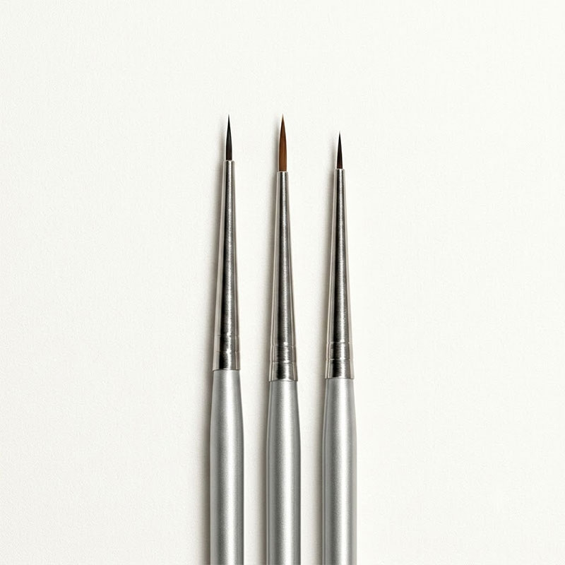 ست 3 عددی قلم طراحی دسته چوبی برند گراف Graph - Image 3