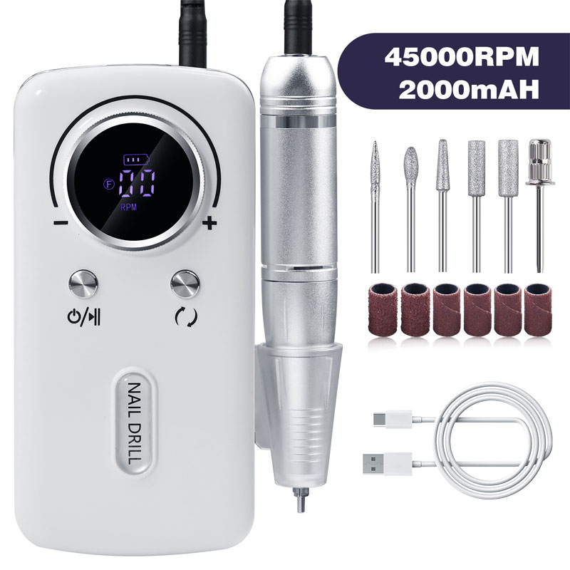 سوهان برقی شارژی مدل V1 برند نیل دریل Nail Drill - Image 2