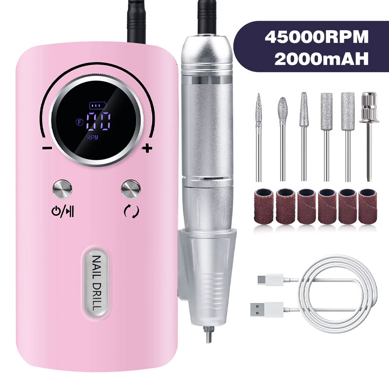 سوهان برقی شارژی مدل V1 برند نیل دریل Nail Drill - Image 4